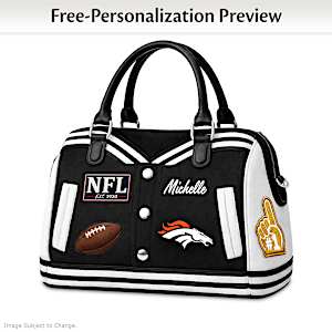 Denver Broncos Varsity Personalized Handbag
