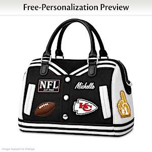 Kansas City Chiefs Varsity Personalized Handbag