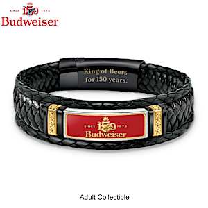 Budweiser 150th Anniversary Genuine Leather Bracelet