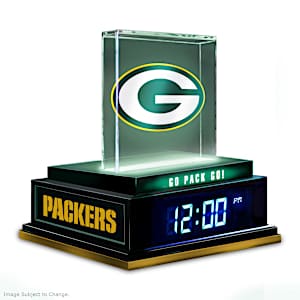 Green Bay Packers Clock Sculpture