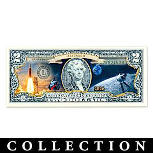 The Artemis II Space Race $2 Bills Currency Collection