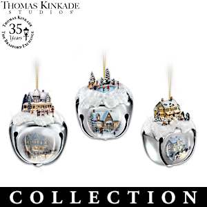 Thomas Kinkade Studios Sleigh Bells Ornament Collection