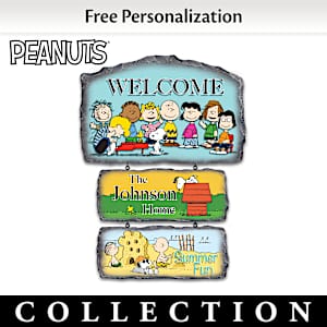 The PEANUTS Gang Personalized Welcome Sign Collection