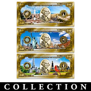 The Complete U.S. Statehood 24K-Gold Tribute Note Collection