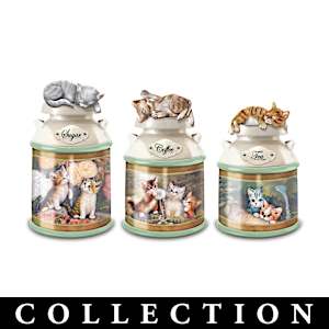 Cozy Kittens Canister Collection