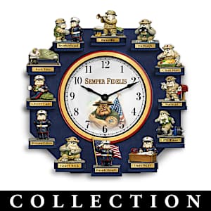 USMC: Devil Dog's Perfect Day Clock Collection