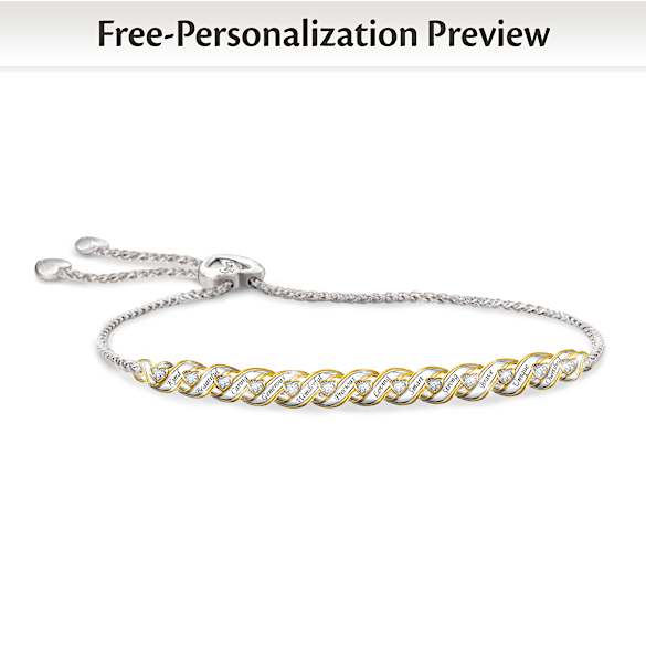 For All That You Are Personalized Daughter Diamond Bracelet