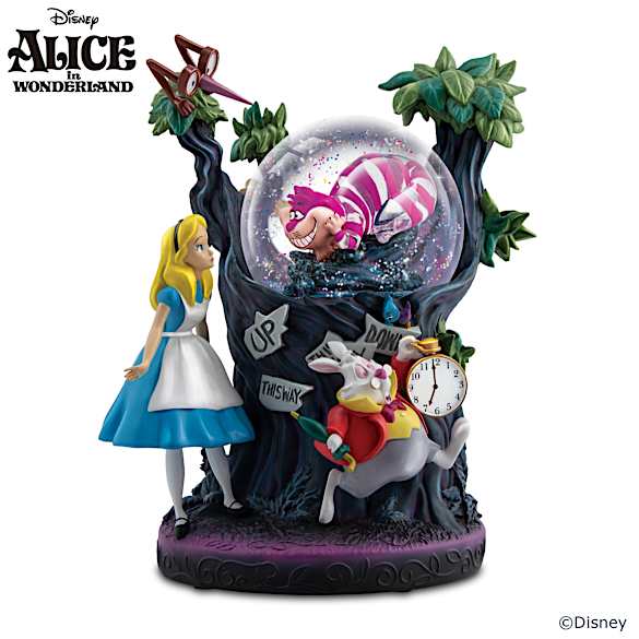 disney alice in wonderland musical glitter globe
