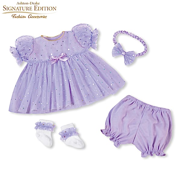Picture Perfect 4-Piece Lavender Tulle Party Dress Baby Doll