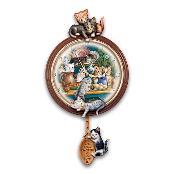 Kitchen Capers Cat Art Decorative Wall Clock Gift Idea