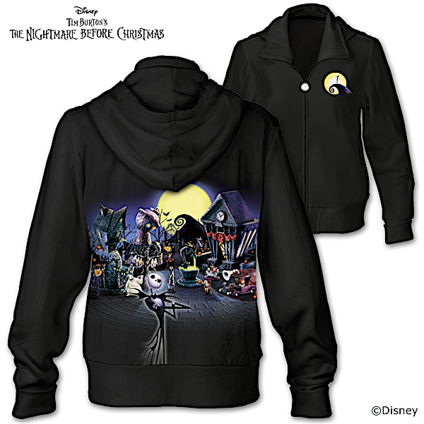 Womens Apparel Tim Burtons The Nightmare Before Christmas Womens Hoodie