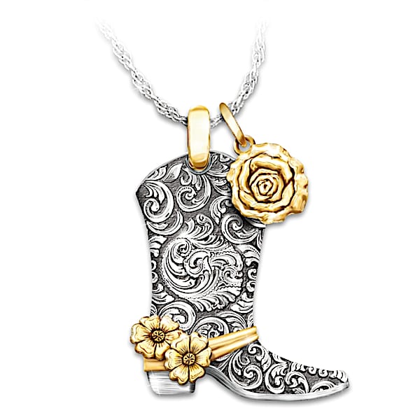 Cowboy Boot Necklace Rose Gold Cowboy Boot Necklace Rose Gold