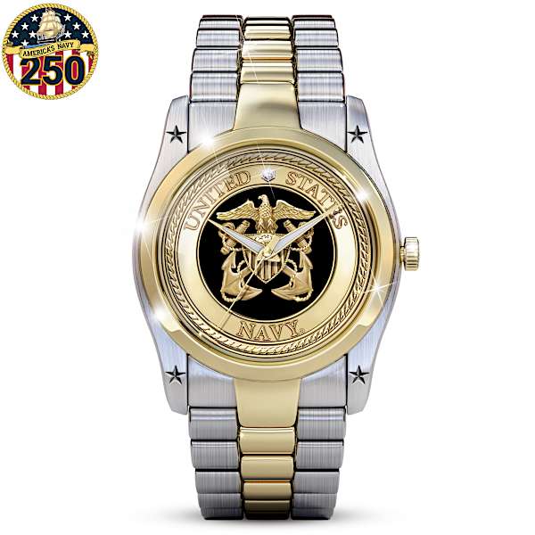 1 Genuine Diamond Navy Men s Watch