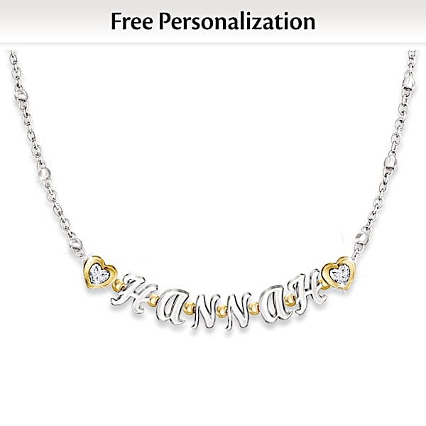 My Granddaughter My Love Personalized Sterling Silver Plated Necklace