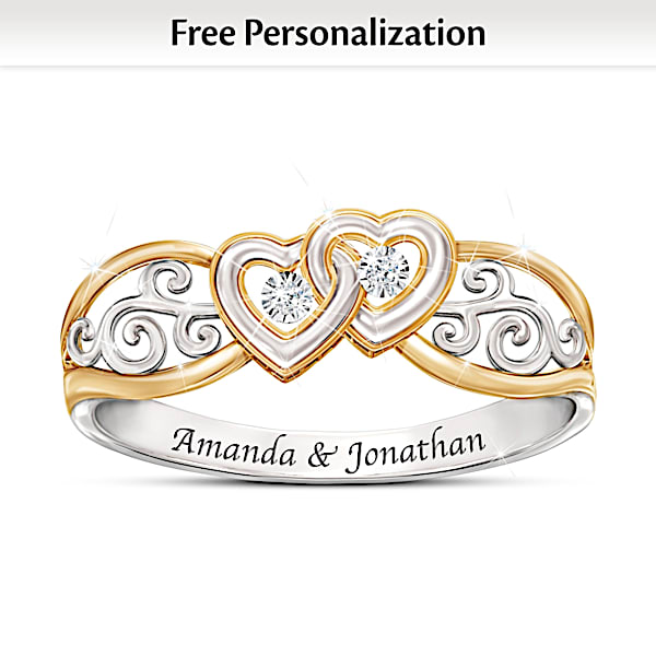 Personalized heart ring outlet