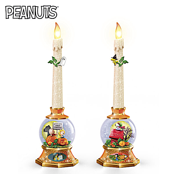 PEANUTS Pumpkin Patch Perfection Halloween Glitter Globe
