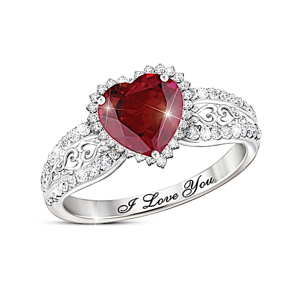 高評価レビュー Sterling Womens Heart My All With Silver A Featuring Ring アクセサリー
