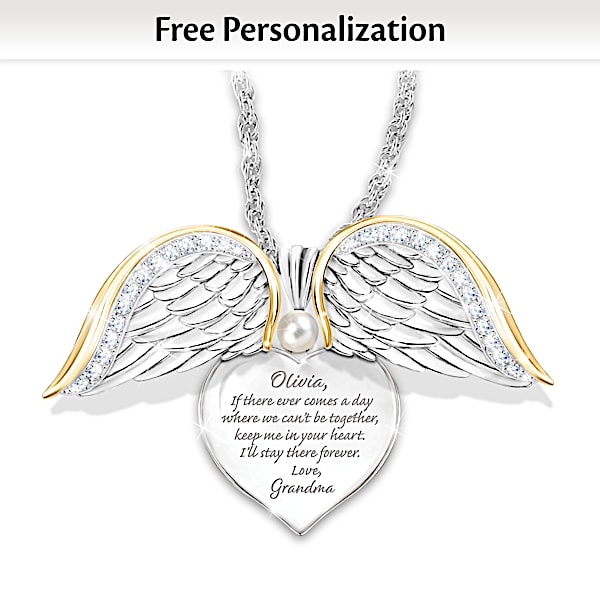 Engraved granddaughter locket necklace hotsell
