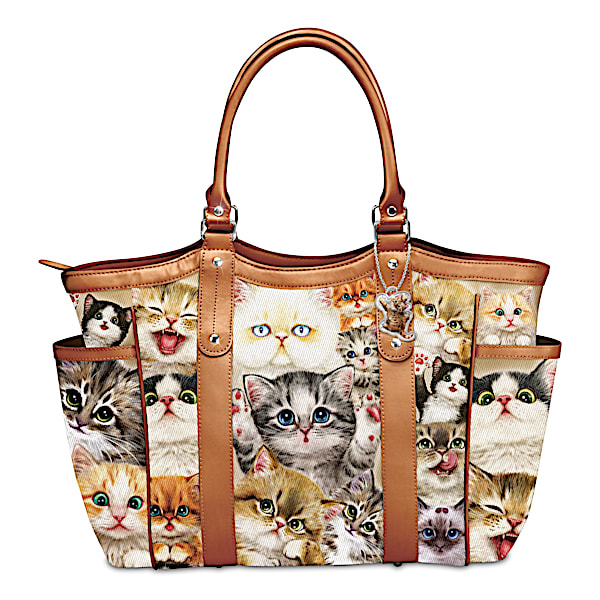 Cat themed tote bags cheap