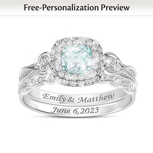 Neil lane aquamarine bridal set new arrivals