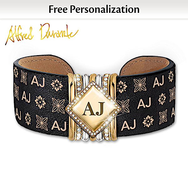 Designer leather cuff bracelet deals