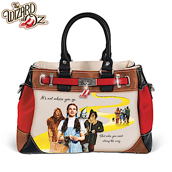 THE WIZARD OF OZ Handbag With Adjustable Shoulder Strap Featuring Pebbled Faux Leather And A Charm