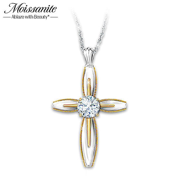 新品即決 Sterling Silver Cross Pendant With 18K Gold-Plated Accents その他