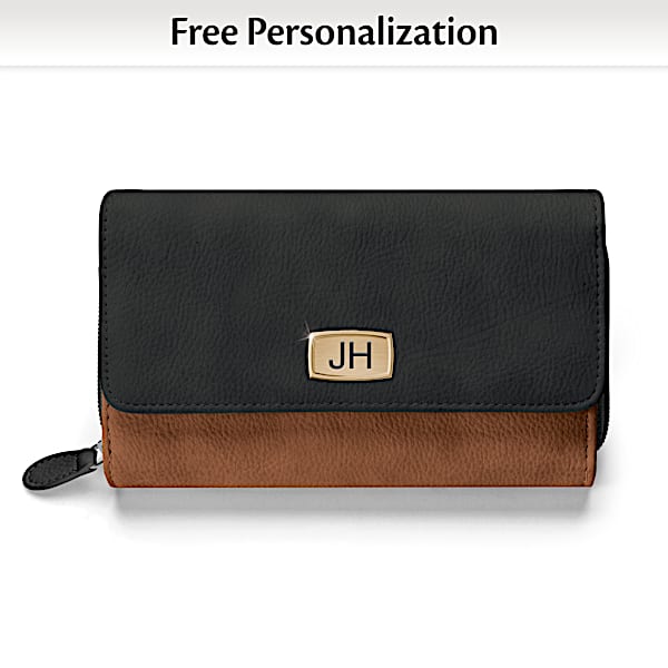 Womens leather trifold wallet with coin pocket outlet