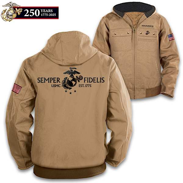 U.S. Marines Canvas Jacket with Embroidered Emblem