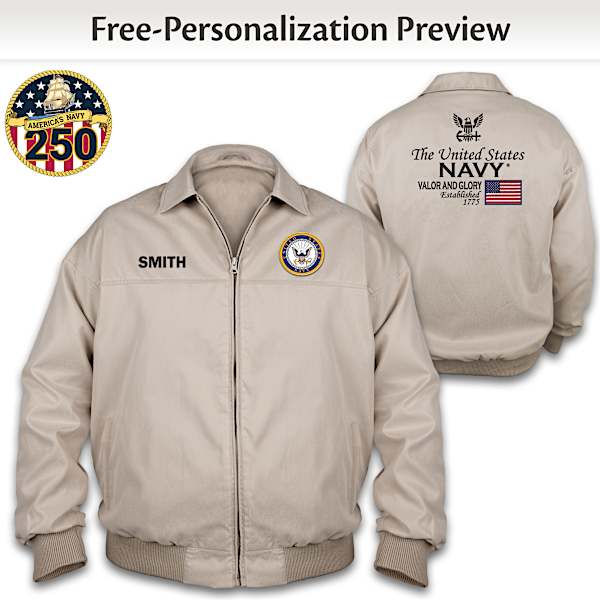 U.S. Navy Men s Windbreaker Jacket Personalized with Name