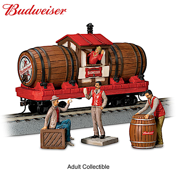 Budweiser Barrel Train Car And Accessory Set
