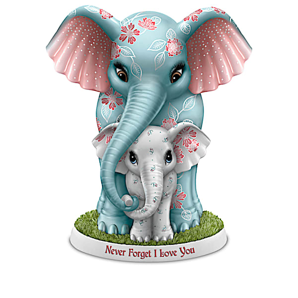Unforgettable Love Hand-Painted Elephant Figurine Collection