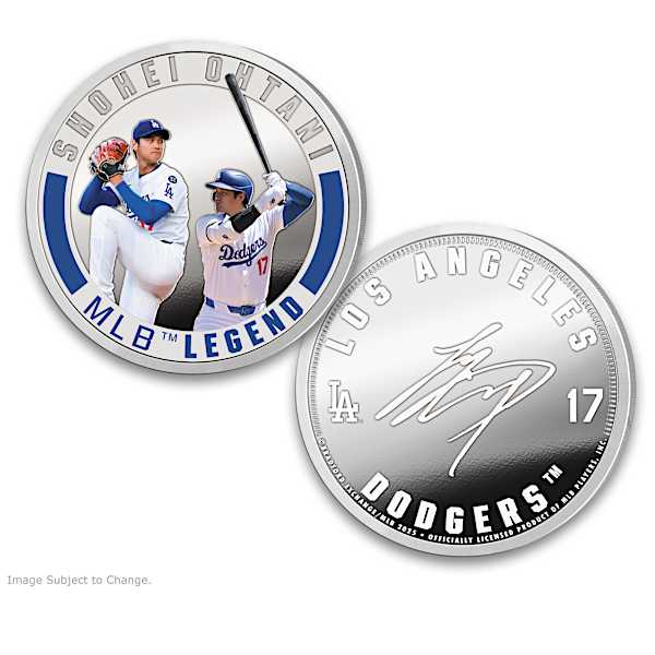 Los Angeles Dodgers 99% Silver-Plated MLB Proof Coins With Color