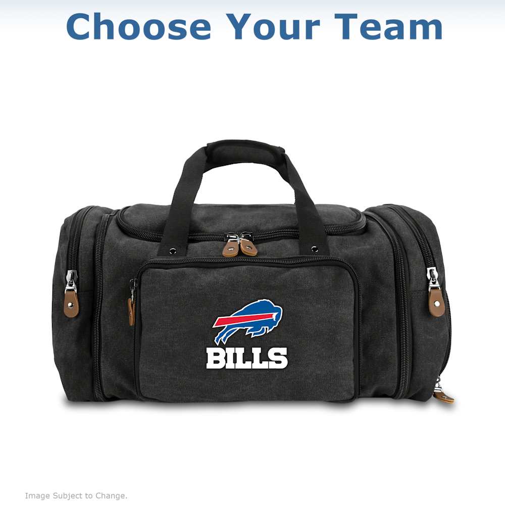 NFL Black Canvas Duffel Bag: Choose Your Team